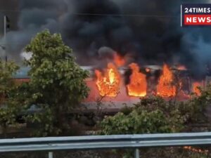 Delhi-bound Rajdhani Express catches fire in Kota, 68 passengers evacuated safely