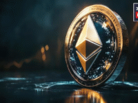 golden ethereum coin spinning against dark background 1291600 89476 converted logo ethereum