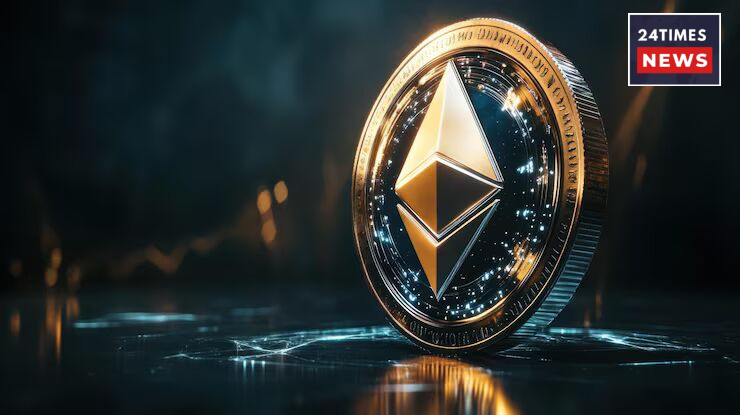 golden ethereum coin spinning against dark background 1291600 89476 converted logo Ethereum Under Pressure: May 15, 2026 Market Update