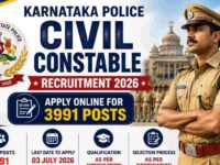 Karnataka Police Civil Constable Recruitment 2026 Apply Online for 3991 Posts