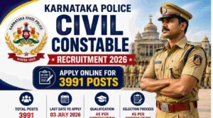Police Jobs 2026: Recruitment for 3991 Civil Police Constables begins in Karnataka Police, apply soon