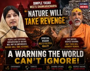 Dimple Yadav Meets Shankaracharya: Dimple Yadav apologizes, saying nature will take revenge for the insult.