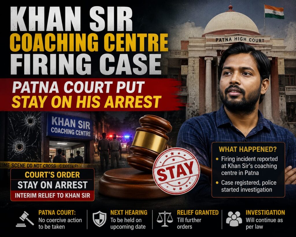 Khan Sir’s Relief in Coaching Centre Firing Case: Patna Court Stays Arrest, Sparking Political and Legal Discussion