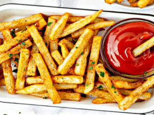 Note crispy French fries for children, make them quickly at home