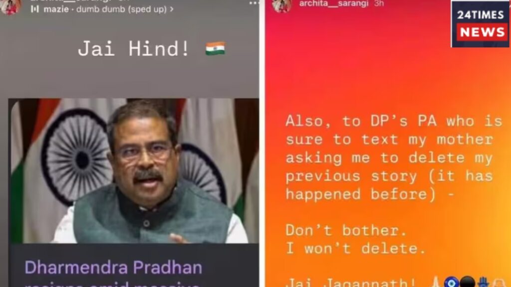 I Won’t Delete the Post on Dharmendra Pradhan’s Resignation, MP’s Daughter’s Instagram Account Disappears Again