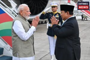 PM Modi arrives in Indonesia, the country with the largest Muslim population, to hold important discussions on defense and trade.