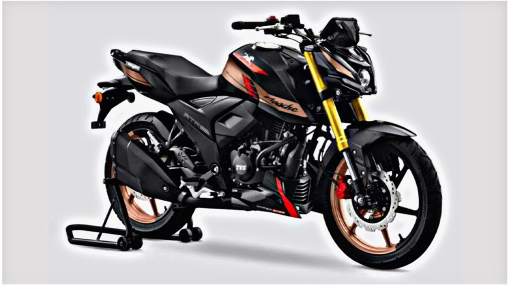 Apache RTR 160 4V is offered in a stylish sports look with a powerful engine.