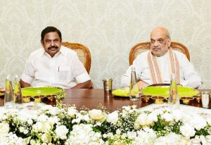 Amit Shah and Palaniswami met at the airport, discussing Tamil Nadu politics and important bills.