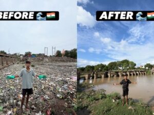 ‘Bittu Tabahi’ arrived in Delhi to clean the Yamuna, removing 585 kg of garbage in 4.5 hours.