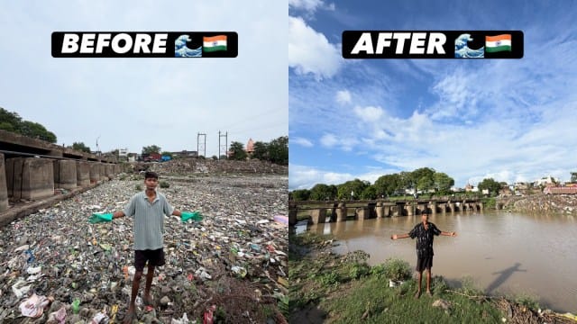 ‘Bittu Tabahi’ arrived in Delhi to clean the Yamuna, removing 585 kg of garbage in 4.5 hours.