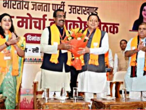BJP convention in Uttarakhand, CM Dhami and Bansuri Swaraj were present!